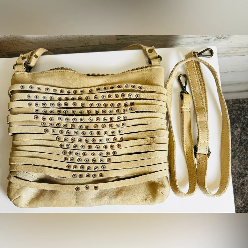 Viola Castellani Crossbody & Shoulder Purse Italy Leather w/Detachable Strap - Picture 1 of 15